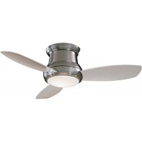 Minka-Aire F518L-BN Concept II LED Brushed Nickel 44" Flush Mount Modern Ceiling Fan with Remote  Brushed Nickel (LED Light) - B06WRSMW89